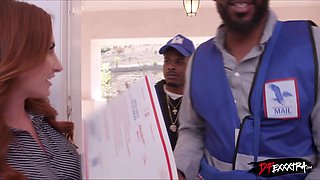 Cougar Sophia invites two BBC black guys in