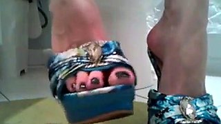 Long Black Toenails and High Heels