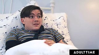 ADULT TIME - Caring MILF August Skye Helps Injured Stepson Who Is Struggling to Masturbate