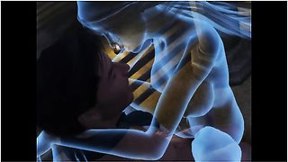 Sex With A Ghost Girl. Penis Funny Enters The Transparent Body Anime Porno