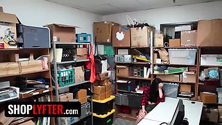 Shoplyfter Audrey Royal Foxy Troublemaker Gets Huge Facial Cumshots From Two Security Guards