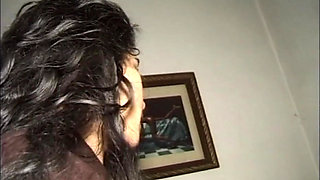 Hairy couple fucking on the table