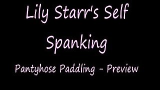 Lily's Self Spanking Pantyhose Paddling - Preview