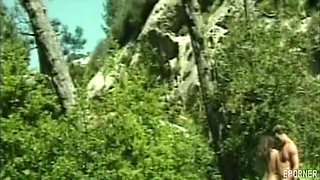 Gee Your Black Ass Stretches - Ebony babe ass fucked outdoors by the pool