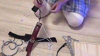 Hs021-an Asian Girl in School Uniform Was Disciplined