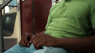 Blonde Commuter Is Pounded in Public Train - Covered in Cum