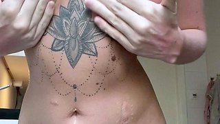 Great Big Boobs On Masturbating Redhead