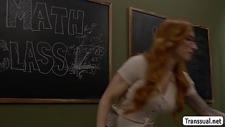 2 ultra-kinky transgirl college girl pounds red-haired educator