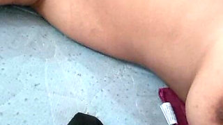 Young Girl Hard Fuking by Big Wooden Dildo and Moaning Loudly