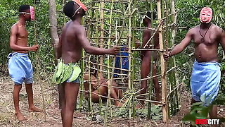 In West Africa, during our yearly celebration, the king takes the most stunning maiden in a cage while the queen and guards observe