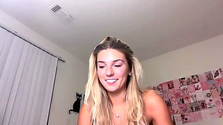 Curly Blonde Teen Records Solo Dildo Masturbation More at