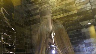 Cum on 18 year old Russian slut's Brazilian ass