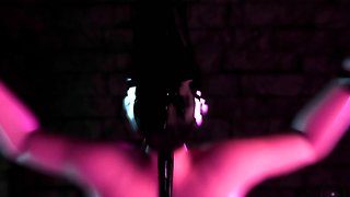 Gorgeous 3D brunette enjoying some bondage sex