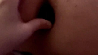 and fisting of the anal hole close-up