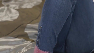 Mature Beauty Teases with Fuzzy Pink Socks