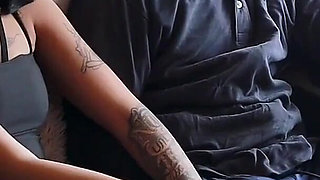 Slut Wife Rolled up in Front of the Cuckold