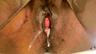 She Comes Home From the Office and Shows off Her Hollow Gangbang