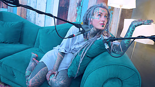 I talk about I - Isolation - ASMR podcast SFW talking goth skinny girl dreadlocks tattoo model inked girl