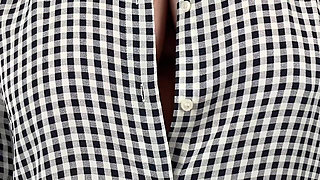 Mrs Mature Feet Wearing Her Old Tan Tights and Playing with Her Big Toy