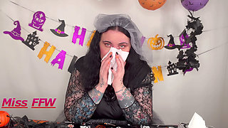 Halloween Witch Q-tip Nose Tickle Multiple Sneezes Super Snotty Mess