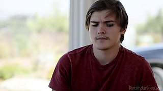 Two dark haired lezzies in stockings fingering and licking