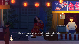 Hentai Game - Big Boobs Country Girl Sex at Festival - All Cg Scenes