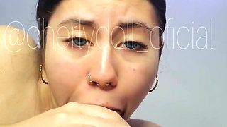 My Slutty Neighbor Loves to Gag on My Dick.