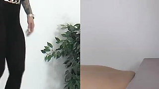 Slave's Orgasms Under Mistress Cleo's Platform Shoe Pp